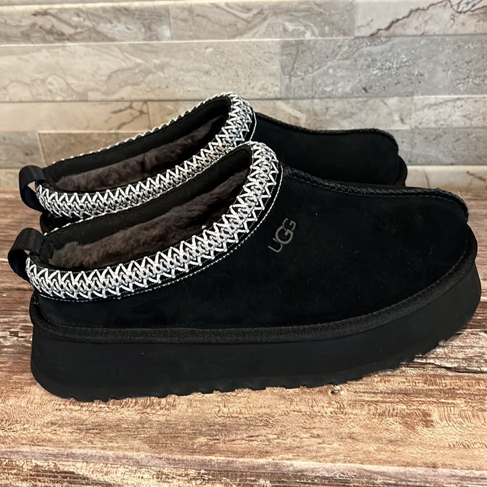 NEW UGG Tazz Platform Slipper Black Size 8 - Picture 6 of 10